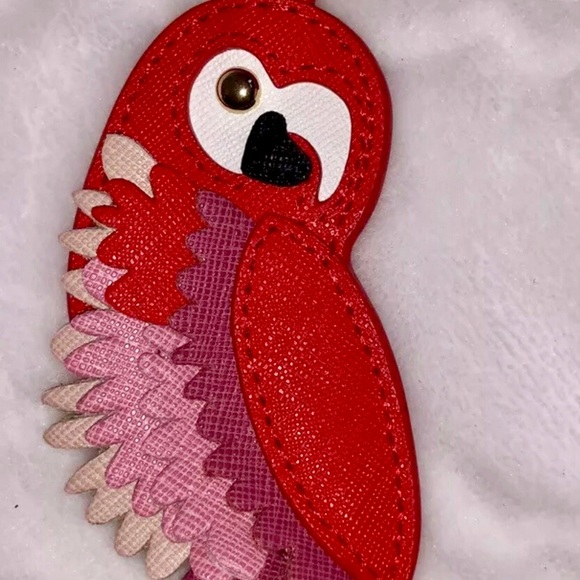 🦜Michael Kors Red Parrot Bird Key Chain Bag Charm - Picture 2 of 3